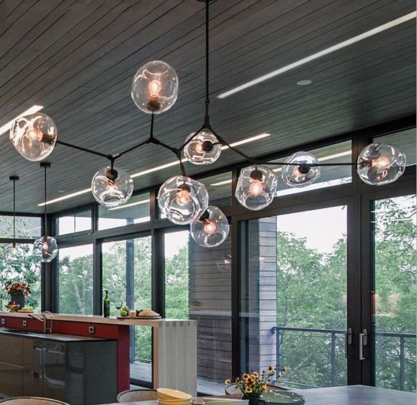 Lustres éclairage moderne nouveauté suspension lampe branche d'arbre naturel suspension lumière de Noël hôtel salle à manger éclairage