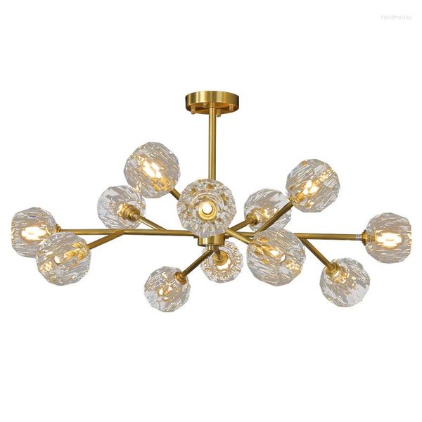 Lustres Lumières Lustre En Cristal Postmoderne De Luxe Lumière Moléculaire Simple Chambre Lampe Salon