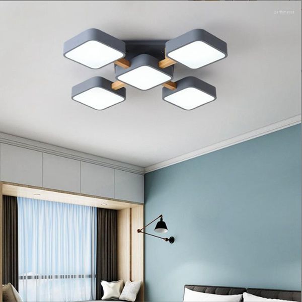 Lustres lumières chambre moderne plafonnier petit appartement salon salle à manger créatif Macaron LED lampes décoratives intérieures