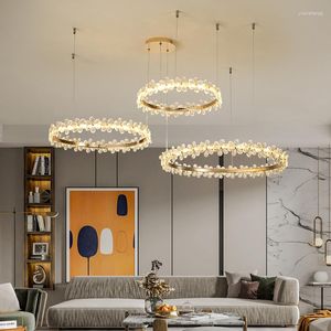Kroonluchters Verlichting Modern LED-kristal voor thuis Woonkamer Eetkamer Decoratie Slaapkamerlamp Binnenarmatuur