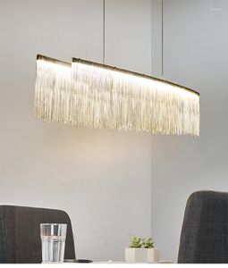 Kroonluchters Woonkamer Kunst Verlichting Moderne Drie Graden Lichtintensiteit Kwastje Kroonluchter Nordic Restaurant Kettinglamp Slaapkamer