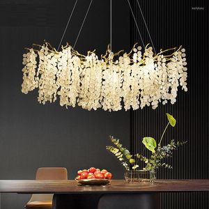 Lustres salon lustre en cristal luxe El branche éclairage décoratif salle à manger lampes LED or/argent