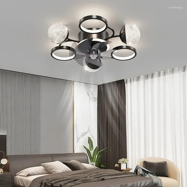 Lustres Salon Décoration Chambre Décor Led Ventilateurs De Plafond Avec Lumières Télécommande Salle À Manger Ventilateur Lumière Éclairage Intérieur