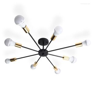 Kroonluchters woonkamer decoratie industriële kroonluchter vintage plafondlamp spider lampen voor slaapkamer huisdecor indoor verlichting