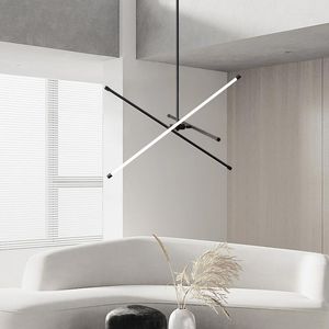 Kroonluchters woonkamer hanglamp Minimale lijn Noordse geometrische kunst Moderne Dining Study Slaapkamer