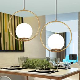 Candelabros para sala de estar, lámparas colgantes modernas y concisas, luces colgantes de techo para comedor, iluminación interior nórdica redonda, 2022