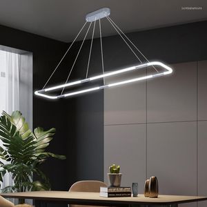 Kroonluchters Lodooo Modern LED Restaurant Lange tafeleiland Keuken Kroonluchter voor woonkamer Hanglichten Chrome armaturen