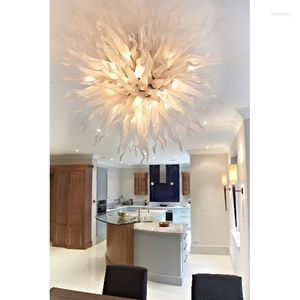 Lustres Longree Suspension Led Lumière Suspension Lustre En Verre Soufflé À La Main Moderne Cristal Coloré 5w