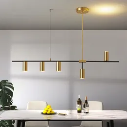 Lustres de luxe réglable LED lustre linéaire contemporain moderne cuisine île salle à manger salon décoration de la maison