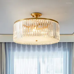 Candelabros de lujo dormitorio cristal lámpara de techo luz simple moderna sala de estar decoración redonda hogar estudio iluminación interior para el hogar
