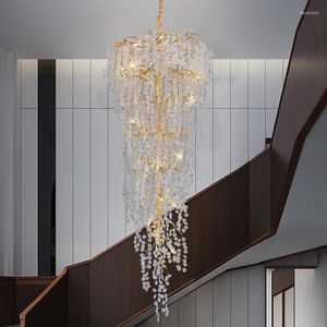 Kroonluchters luxe samengestelde gebouw woonkamer kristallen kroonluchter verlichting trappen project villa hal holle franse hanglampen lampen