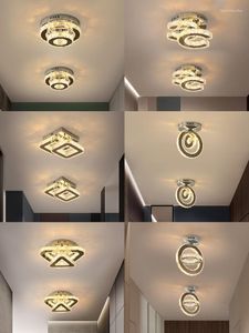 Lustres De Luxe En Cristal LED Plafond Lustre Lampe Pour Chambre Salon Maison El Chrome Décoration Moderne Luminaire