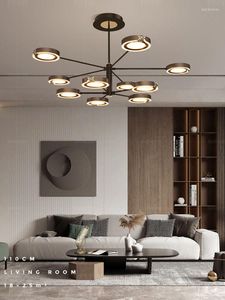 Lustres de luxe LED lustre éclairage pour salon chambre salle à manger maison or plafond 2023 moderne suspension lampe