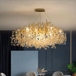 Lustres de luxe salon branche G9 Lustre LED or éclairage Lustre cristal suspension lampe suspendue lumière intérieure