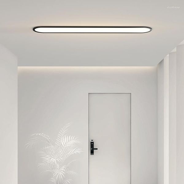 Lustres MDWELL Plafond Led Moderne Ultra-mince Pour Salon Chambre Allée Cuisine Blanc Ou Noir Couleur Lustre Éclairage