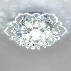 Chandeliers Mini LED Crystal Ceiling Light Flower Shape Aisle Chandelier For Bedroom Room Interior Hallway Decor Lighting