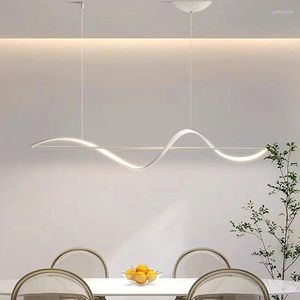 Lustres Art minimaliste moderne LED lustre lumières nordiques pour cuisine île table à manger bureau bar luminaires lampe suspendue