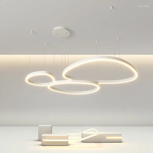 Lustres minimaliste salon Hall lumière principale créative nordique Style moderne concepteur Table à manger plafonniers