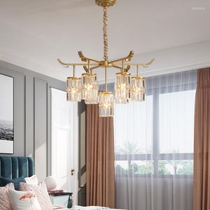 Kroonluchters Mater Led kroonluchter lichten voor woonkamer keuken dineren el plafond kristal Noordse slaapkamer lamp armaturen