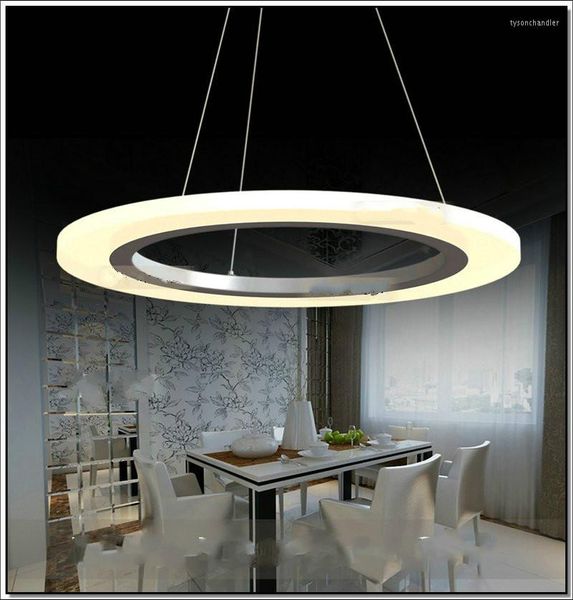 Lustres Moderne Acryl Anneau LED Cercle Lustre Lampe/Luminaire SMD Fashion Designer Pendentif