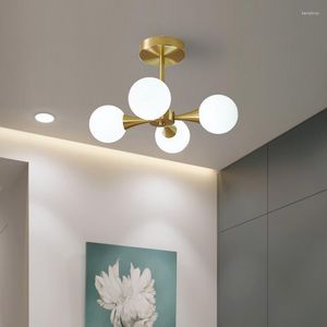 Chandeliers Modern All Copper Led Chandelier Luxury El Decor Bedroom Hanging Lamp Living Room Kitchen Restaurant Ceiling Lighting