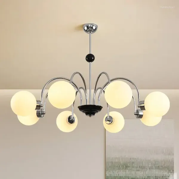 Lustres moderne chambre plafonnier nordique LED lustre boule de verre suspension lampe salon cuisine suspendu décor à la maison