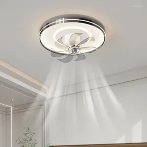 Lustres d'éclair à LED de ventilateur de plafond moderne pour chambre à coucher cuisine appartement pour enfants Chandelier rond blanc avec télécommande