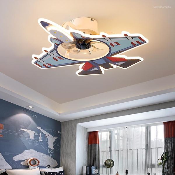 Lustres ventilateur de plafond moderne avec lumière pour salon chambre Ventilador ventilateurs d'avion LED lustre lumières