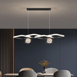 Lustres plafond moderne LED pour salon table à manger éclairage simplicité design cercle carré décoration intérieure de la maison