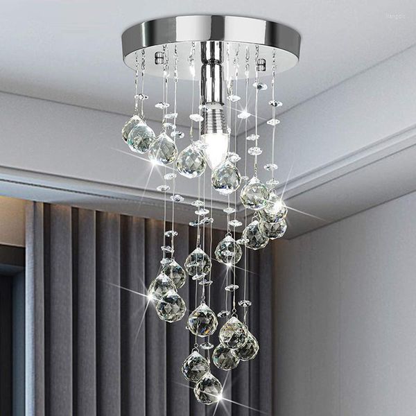 Lustres Moderne Plafonnier Anneau Lustre LED Cristal Lampe Luminaire