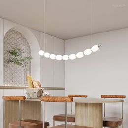 Lampadari Lampadario moderno LED Illuminazione minimalista Tavolo da pranzo Isola della cucina Lampada a sospensione Home Nordic Decor Apparecchio a soffitto