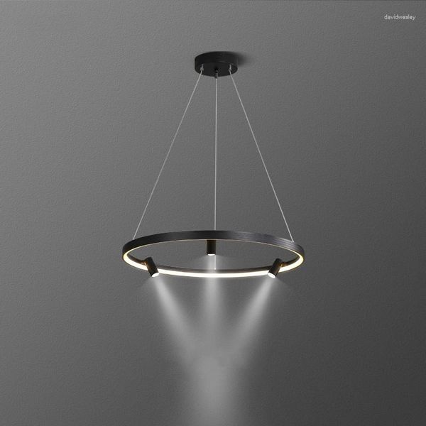 Lustres Lustre Moderne LED Anneau Lumière Salle À Manger Suspension Luminaria Lampe D'intérieur Projecteur Créatif Bureau Magasin De Vêtements Lampes