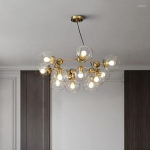 Kroonluchters Moderne kroonluchter verlichting Luster verlichtingsarmaturen Eetkamer Luxe goud/zwarte glazen hanglamplampen keukenhangenlampen