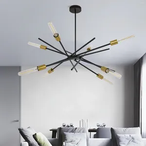 Lustres de style créatif moderne LED plafond pour salle à manger pendentif lumières salon longue ligne lampe décoration de la maison