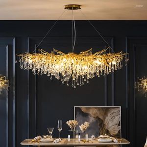 Kroonluchters modern kristallen plafond kroonluchter led luxe tak voor woon slaapkamer decoratie kristallen hangers hangend licht