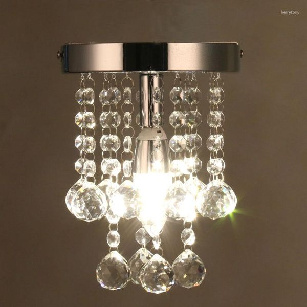 Lámparas de araña de cristal moderno Mini gota de lluvia pequeña iluminación para dormitorio sala de estar lámpara de techo pasillo pasillo accesorio para el hogar