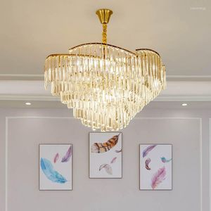 Kroonluchters Modern Crystal Hanging Light Luxury armaturen Grote ronde armatuur Drop Lamp voor woonkamer eten