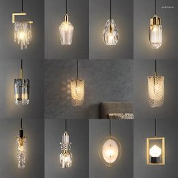 Kroonluchters moderne kristallen led hanglampen slaapkamer bedkamer hangende lamp hal woonkamer tv achtergrond kunstdecoratie verlichting armatuur