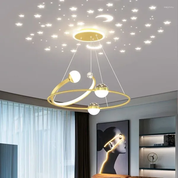 Lustres Cycle moderne LED lustre lumière aluminium acrylique plafond suspension lampe salle à manger chambre pendentif luminaires