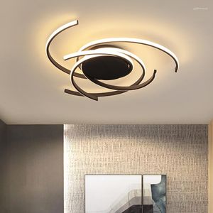 Kroonluchters moderne decoratieve verlichting woonkamer slaapkamer oppervlak gemonteerd zwart led tak kroonluchter wit aluminium ac85-265V