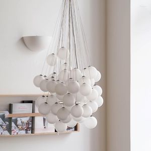 Kroonluchters Moderne Desiger Bubble Ball Art Decor Glass Chanddelier Light Regment Dining Room/woonkamer Suspensie LED LAMP