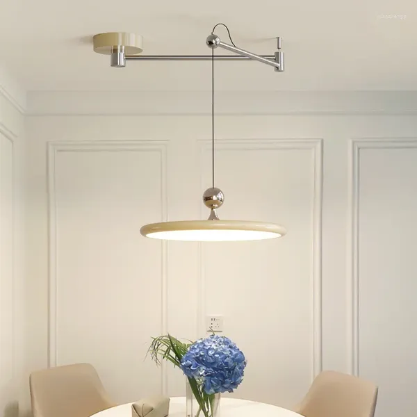 Lustres Table à manger moderne culbuteur peut être déplacé lampe de lecture rétractable long lustre pliant