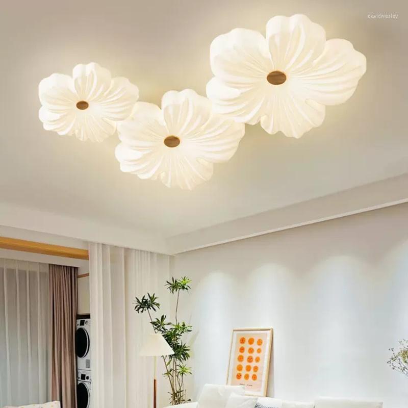 Lustres Moderne Fleur Forme Led Plafonniers Pour Salon Chambre Cuisine Île Lampes Décoration Intérieure Éclairage Lampe
