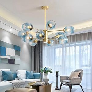 Lustres modernes pour salon chambre décoration de la maison lampes suspendues luminaires d'intérieur Design contemporain boule de fer