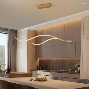 Kroonluchters moderne vork kroonluchter voor eetkamer restaurant Minimalistisch goud zwarte led keukenverlichting