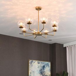 Lustres boule de verre moderne salon luminaire décoration maison intérieur chambre nordique lampes suspendues lumière luxe