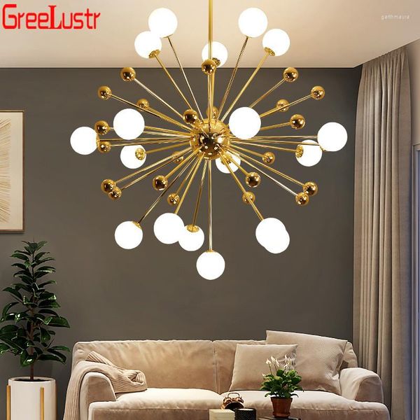 Candeliers Modern Gold Chandelier Accesorios Diseño creativo de techo de techo cubierto Luminara Luminaire Led colgante colgante Lustres