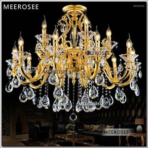 Lustres ! Lustre en cristal d'or moderne Lustre Lampe suspendue avec Top Class K9 MD88008