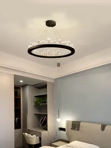 Kroonluchters Moderne goede prijs Zwart design Eetkamer Kristallen kroonluchter Verlichting voor El Lobby Villa Beauty Plafondlamp