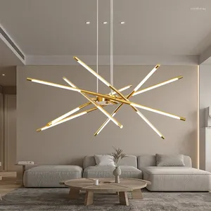 Lustres Lampes suspendues modernes pour salon Tables à manger Cuisine Or Chambre Loft Plafond Éclairage Led Lustre 2024 Smart Home